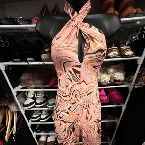 Pink and Brown Zara Jumpsuit